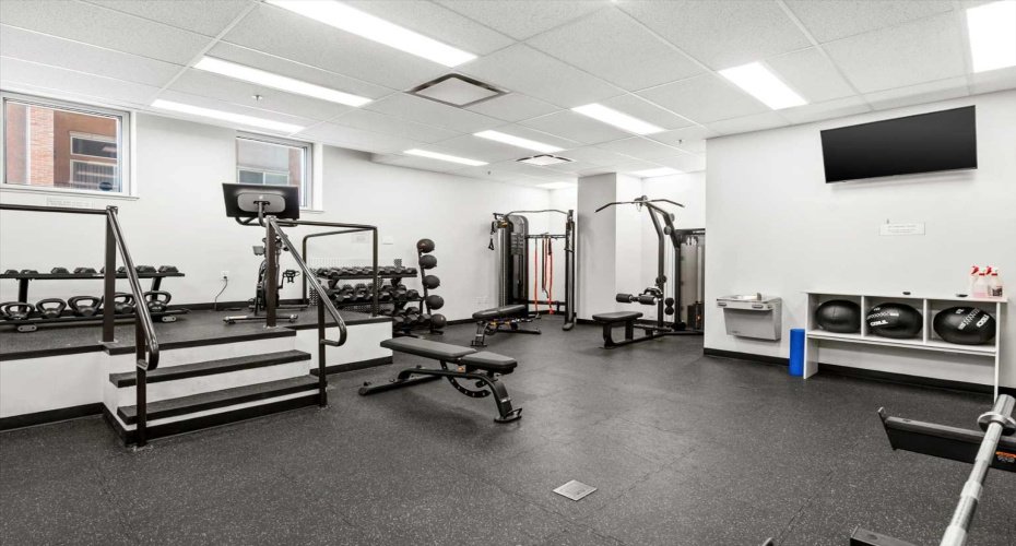 Another angle of the convenient fitness centre.