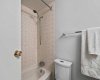 Conveniently located bathroom steps to primary bedroom