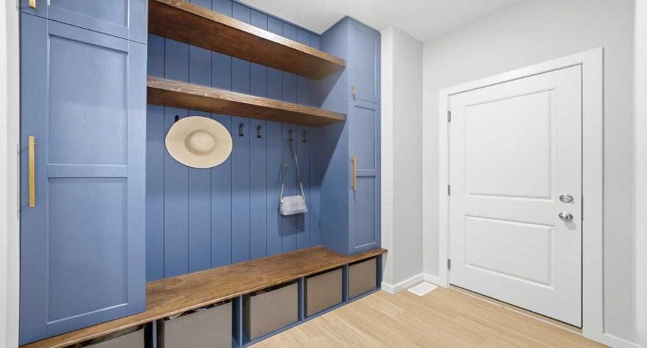 Mudroom with Built-In Lockers
