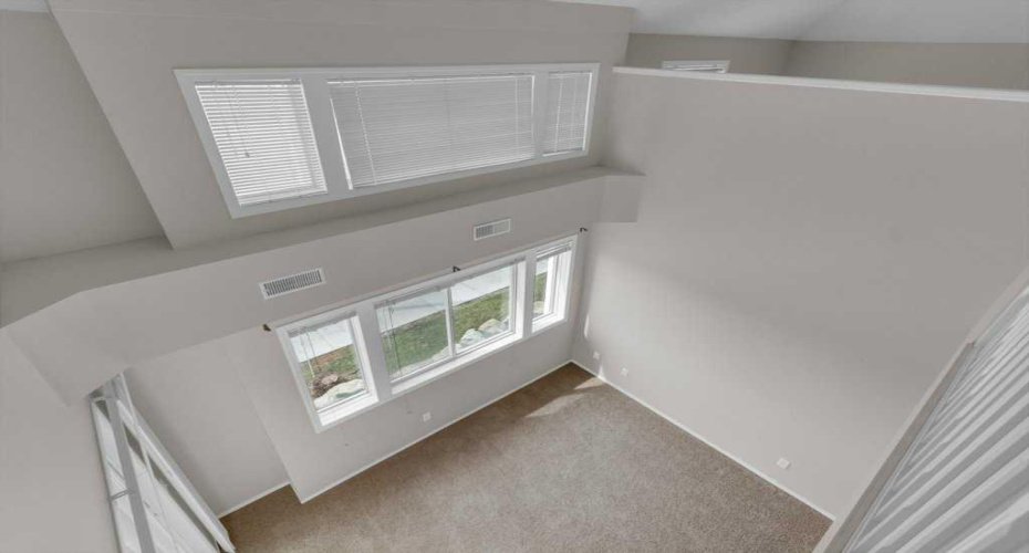 Overlooking living room below