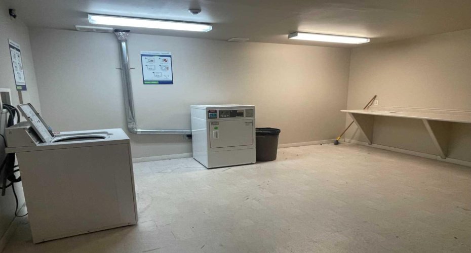 Common laundry room in basement