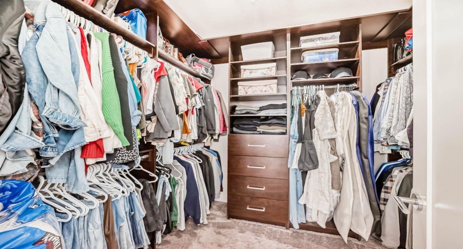 Large Walk-in Closet with Built-ins