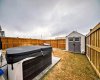 Beautifully Landscaped Backyard w Hot tub & Shed
