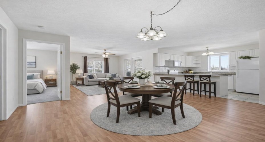 Virtually staged living