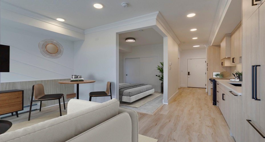 virtually staged living room