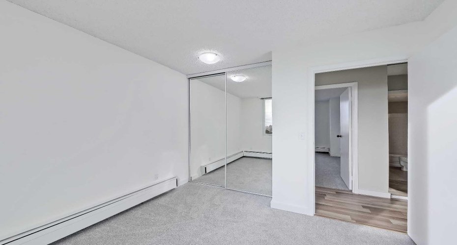 Bedroom with new paint and carpet