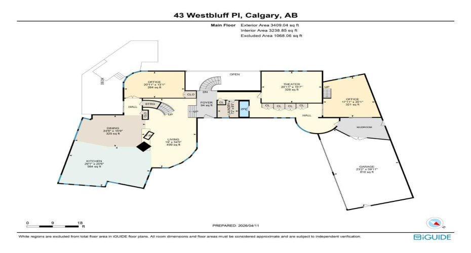 43 Westbluff Place, Rural Rocky View County, Alberta T3Z3N9, 6 Bedrooms Bedrooms, ,5 BathroomsBathrooms,Residential,For Sale,Westbluff,A2297638