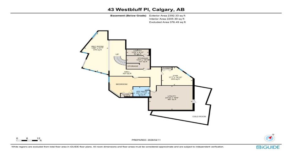 43 Westbluff Place, Rural Rocky View County, Alberta T3Z3N9, 6 Bedrooms Bedrooms, ,5 BathroomsBathrooms,Residential,For Sale,Westbluff,A2297638