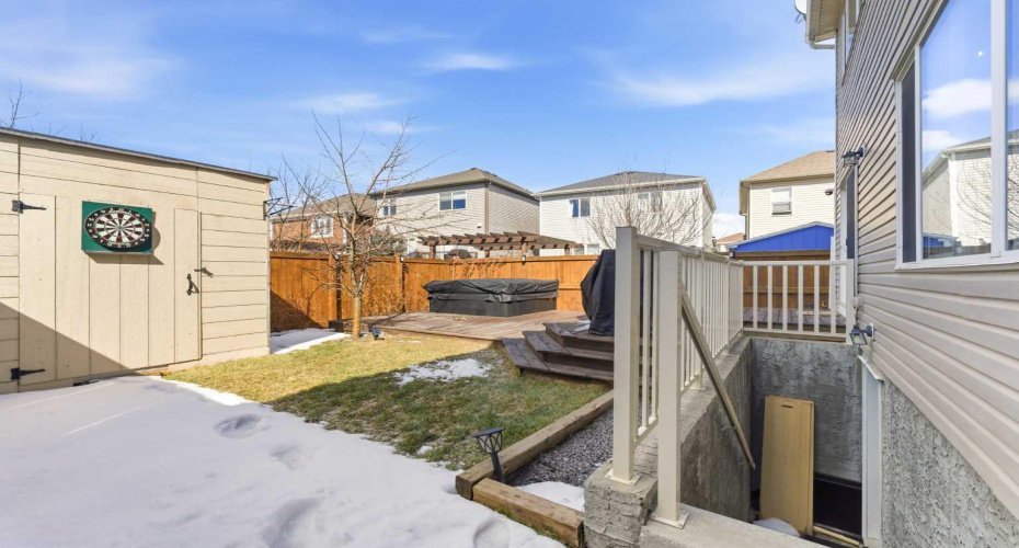 Backyard with large size shed