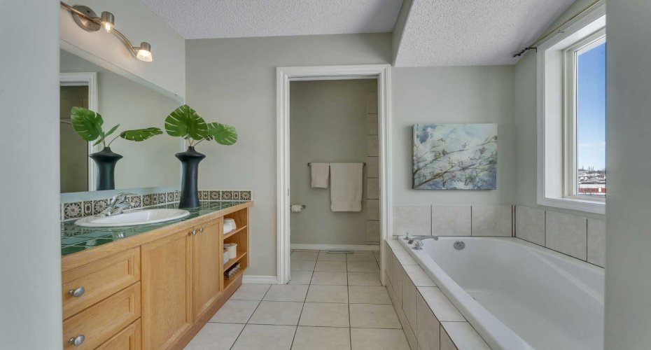 Ensuite with large vanity.