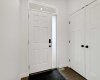 Front entry with large closet