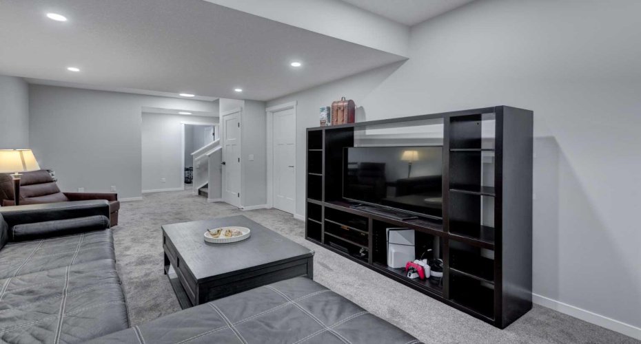 Alternate angle of the basement family room