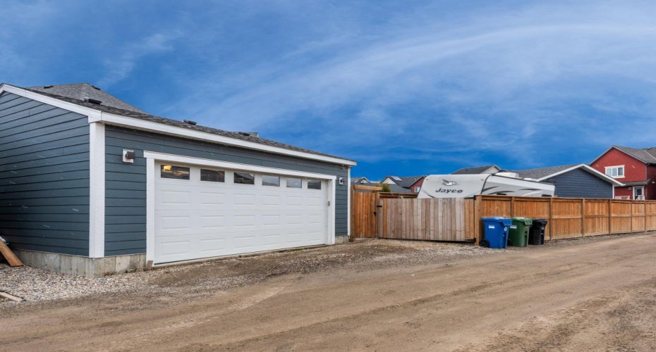 Alley access for the garage and RV parking