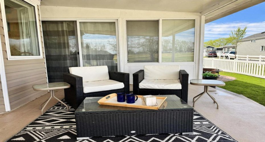 Shaded deck area for sunny afternoons