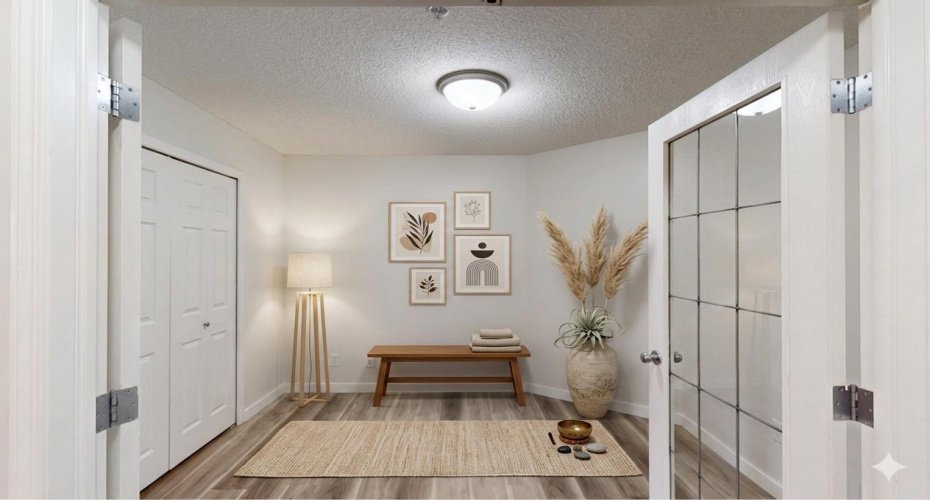 Virtually Staged Photo-Yoga Room Option