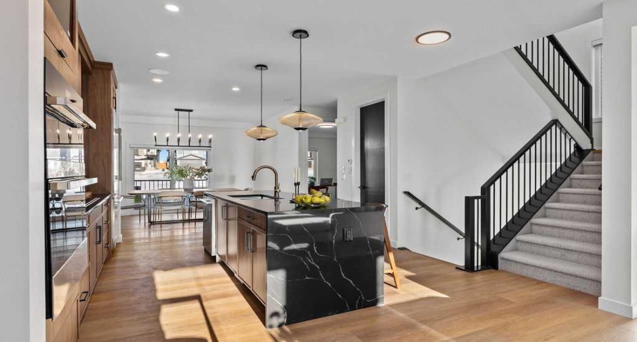 Upgraded Railing Along the Staircase