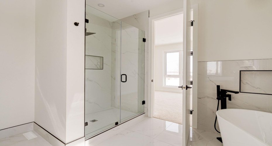 Large Tile Surround Shower