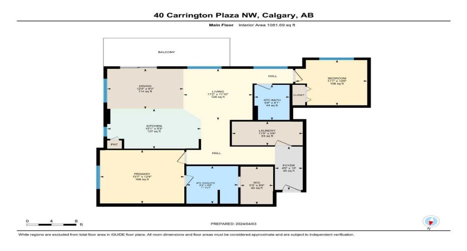 40 Carrington Plaza, Calgary, Alberta T3P 1X7, 2 Bedrooms Bedrooms, ,2 BathroomsBathrooms,Residential,For Sale,Carrington,A2301038