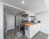 Legal kitchen in the basement with a convenient layout