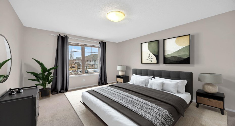 Virtually Staged Primary Bedroom