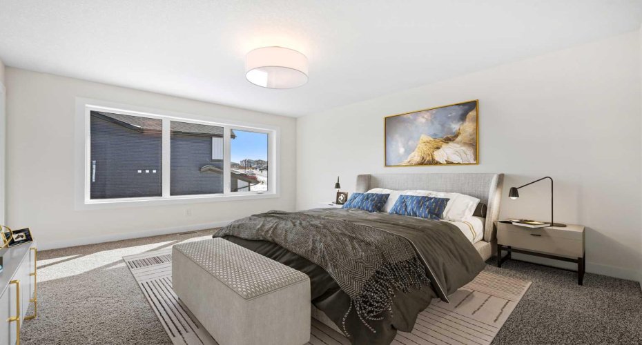 Room has been virtually staged