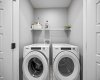 Upstairs laundry room.