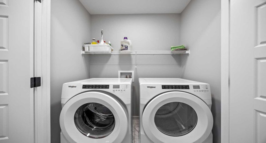 Upstairs laundry room.
