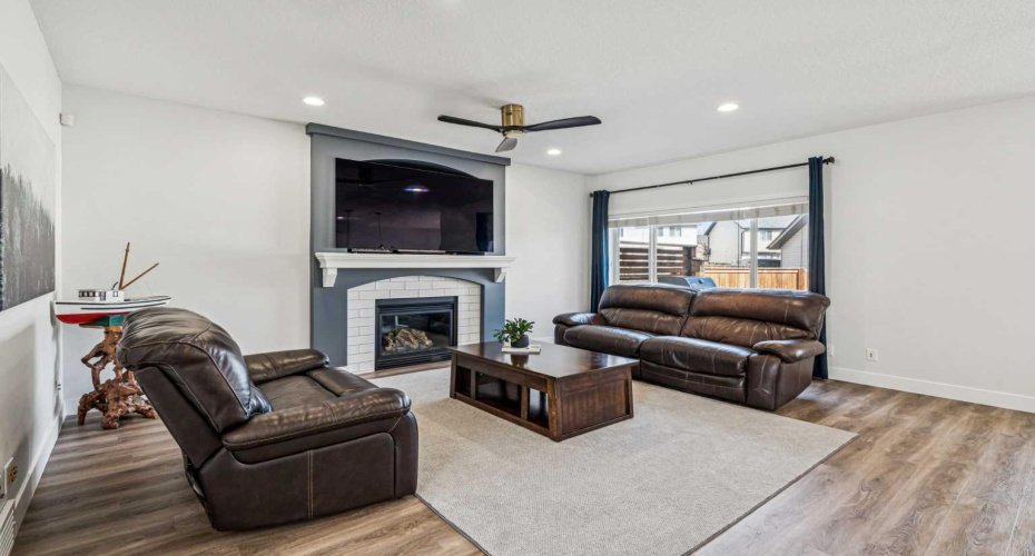 Living Room With Fireplace