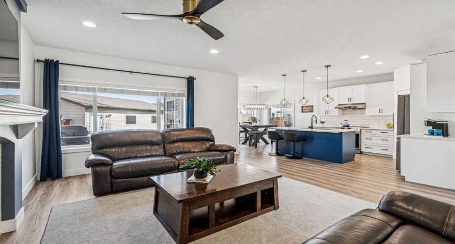 Living Room With Fireplace