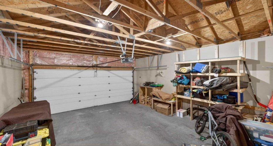 Garage with high ceilings