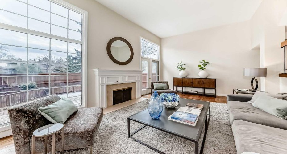 Living area with private yard