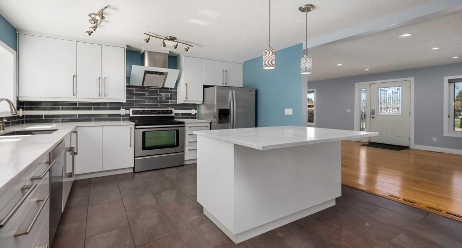 Open to the living area.