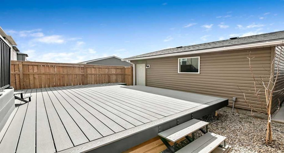 Back Lower Deck leading to Garage