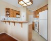 Raised breakfast bar.