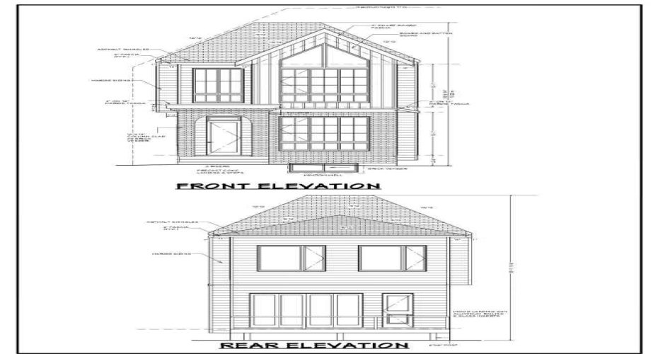 Front Elevation Drawings of Proposed New Build
