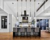 Luxury kitchen with full Miele appliance package.