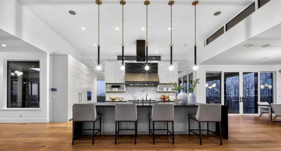 Luxury kitchen with full Miele appliance package.