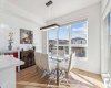 Spacious dining area