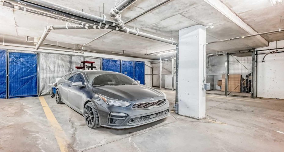 Titled parking space