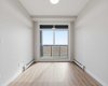 Living room shown without virtual staging.