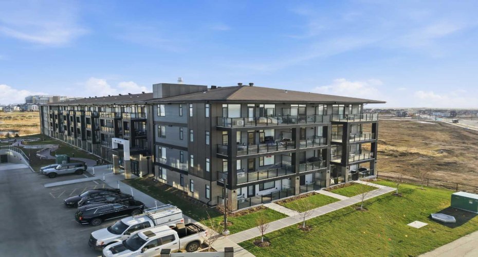 Modern 2025-built condominium with contemporary design and well-maintained exterior.