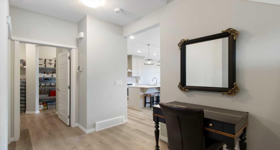 The foyer is open and inviting