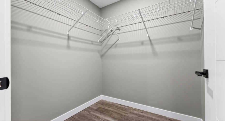 Primary bedroom walk-in closet