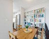 Dining area holds a 4 pc dining table.