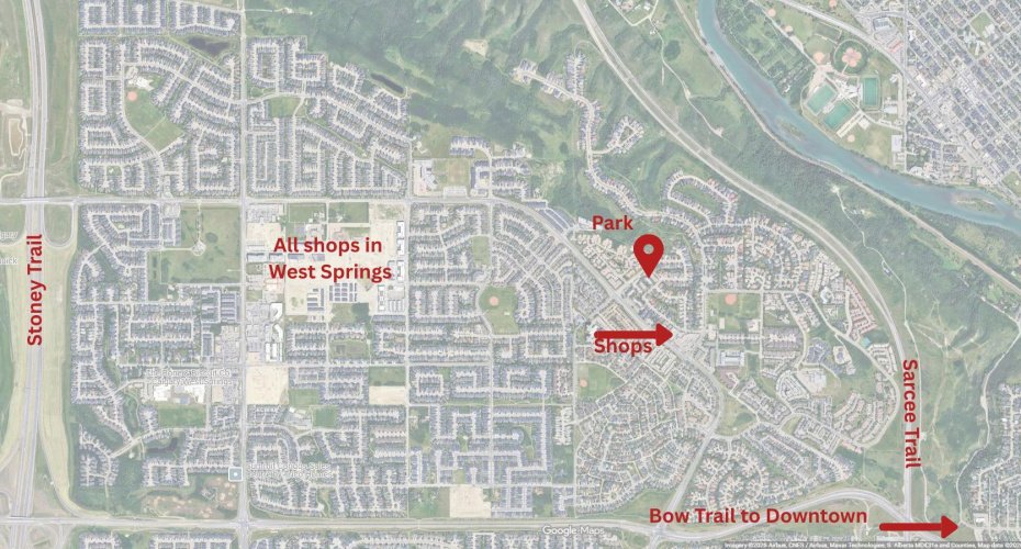 Close to shopping, Bow Trail, Stoney Trail, Sarcee Trail.