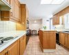 The kitchen is bright with multiple windows & plenty of workspace.
