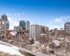 Enjoy sweeping views of Calgary’s skyline from the unit.
