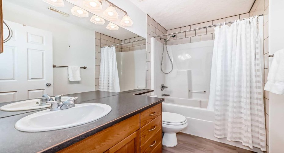 The four piece bath in the lower level!