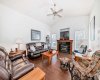 Large living room with gas fireplace!