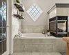 Jetted soaker tub.